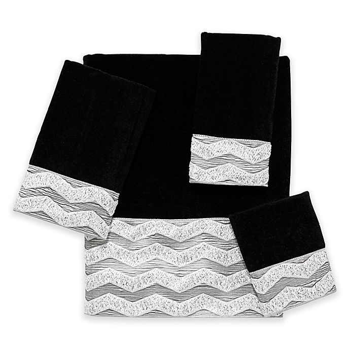 slide 1 of 1, Avanti Chevron Galaxy Bath Towel - Black, 1 ct