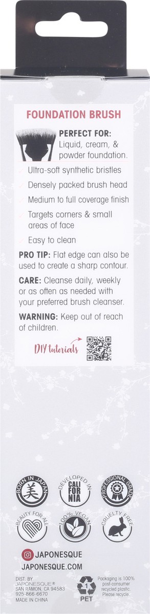 slide 7 of 8, Japonesque Straight Foundation Brush 1 ea, 1 ct