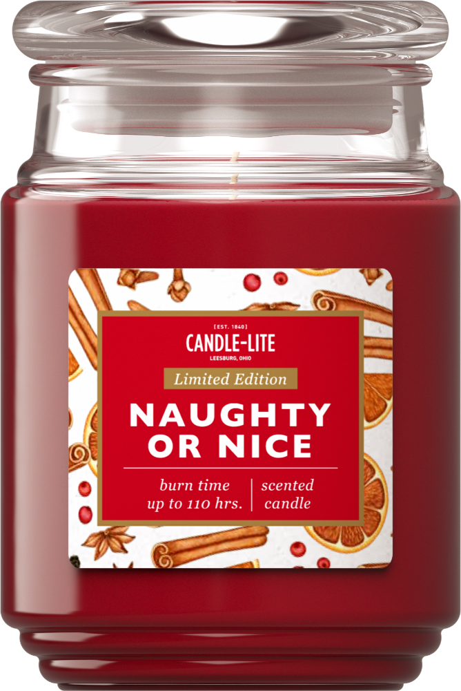 slide 1 of 1, Candlelit Jar Candle Naughty Or Nice, 1 ct