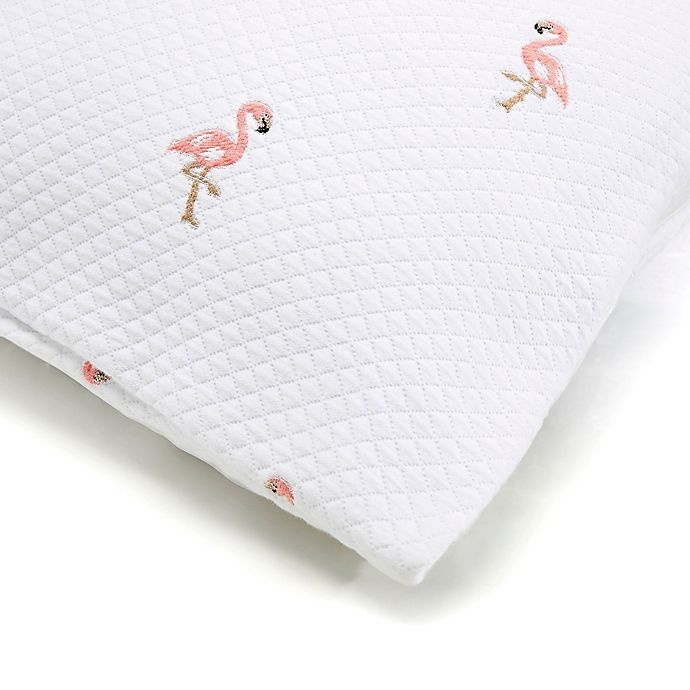 slide 2 of 2, Lamont Home Caribbean Flamingo Standard Pillow Sham - White, 1 ct