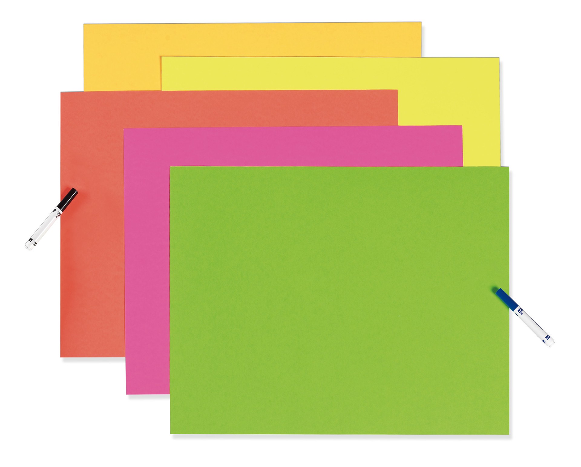 slide 1 of 1, U-Create Neon Coated Poster Board, 5 Assorted Colors, 22" x 28", 1 Sheet, 1 pc