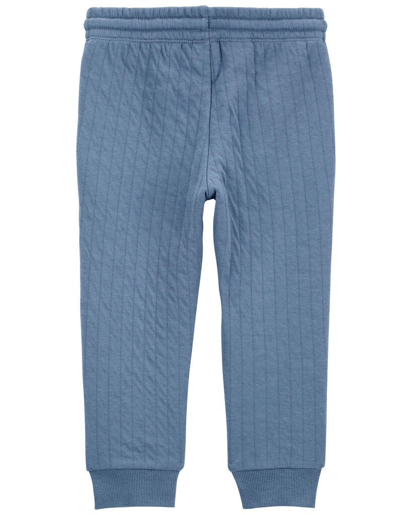 slide 2 of 3, Carter's Toddler Pull-On Quilted Joggers - Blue Blue 3T, 1 ct
