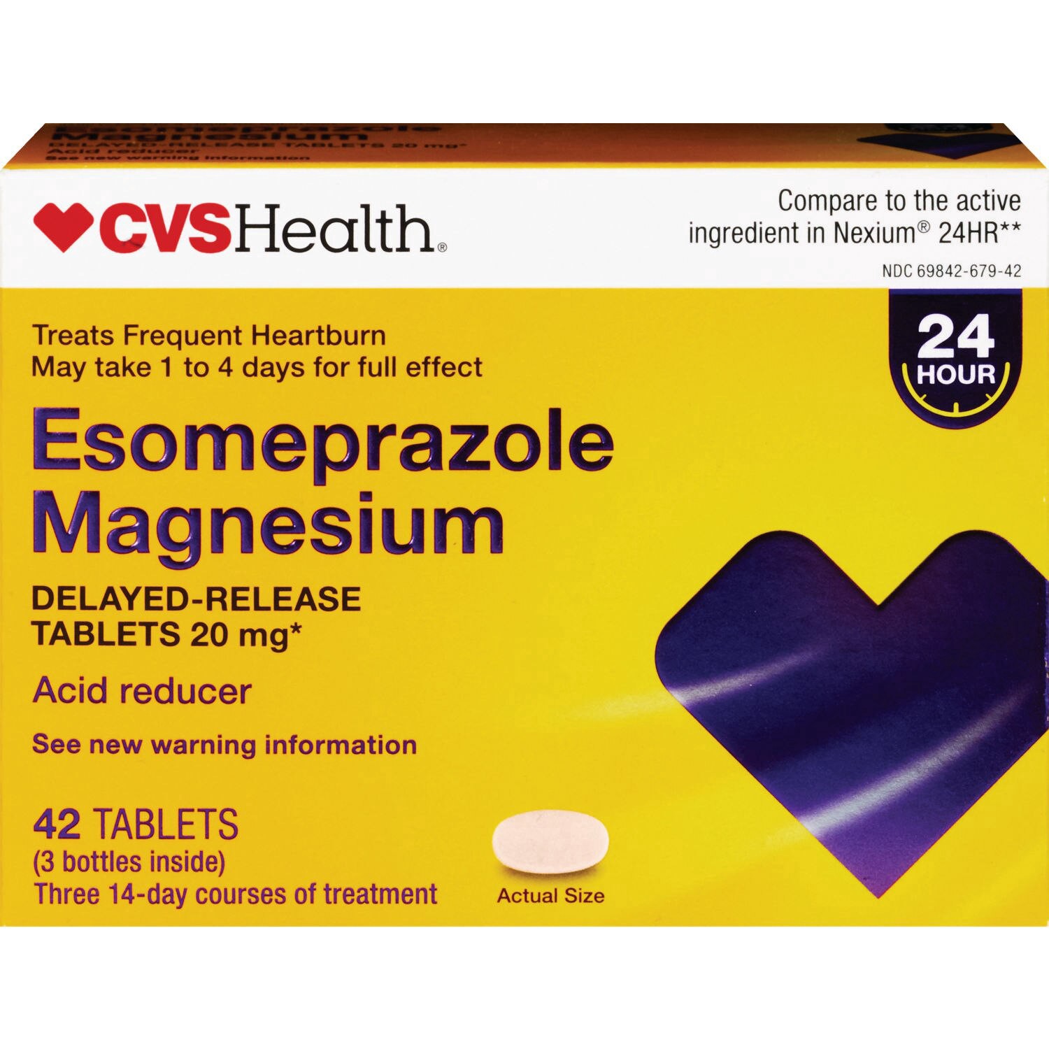 slide 1 of 1, CVS Health Esmprz Tab 20Mg 42Ct, 1 ct