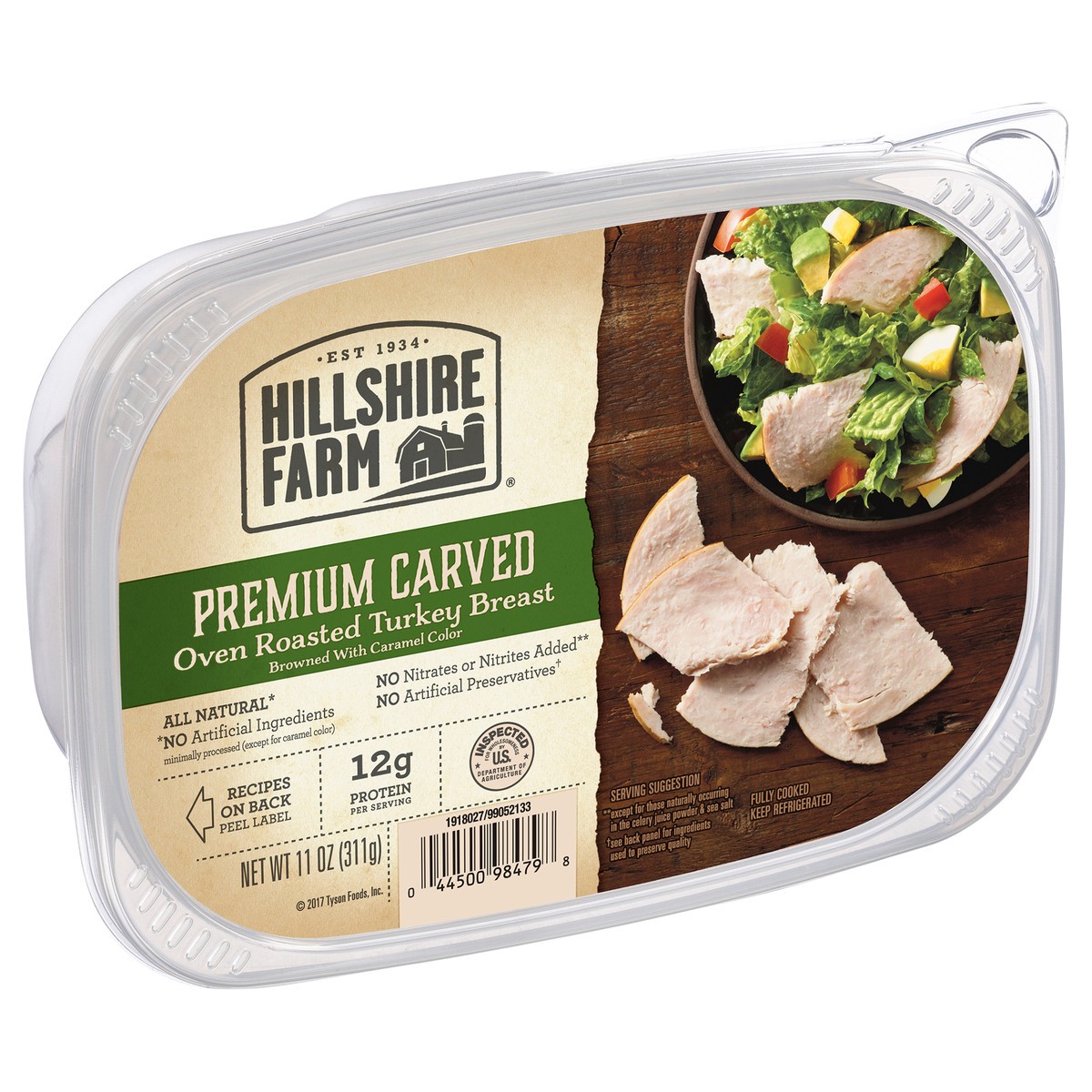 slide 2 of 8, Hillshire Farm Premium Carved Oven Roasted Turkey Breast, 11 oz