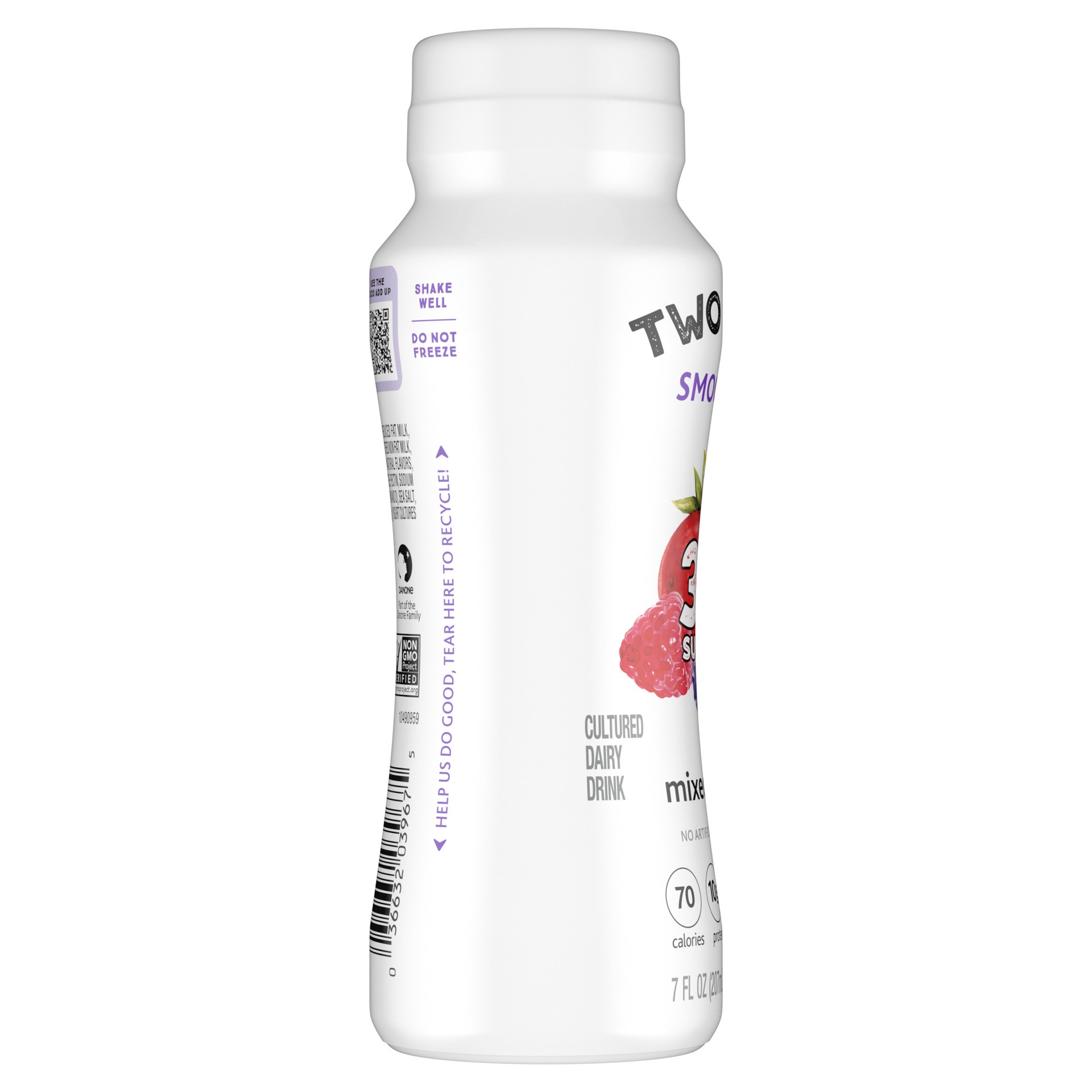 slide 3 of 5, Too Good & Co. Mixed Berry Smoothie, Yogurt-Cultured Dairy Drink, Lower Sugar, 7 FL OZ Bottle, 7 fl oz