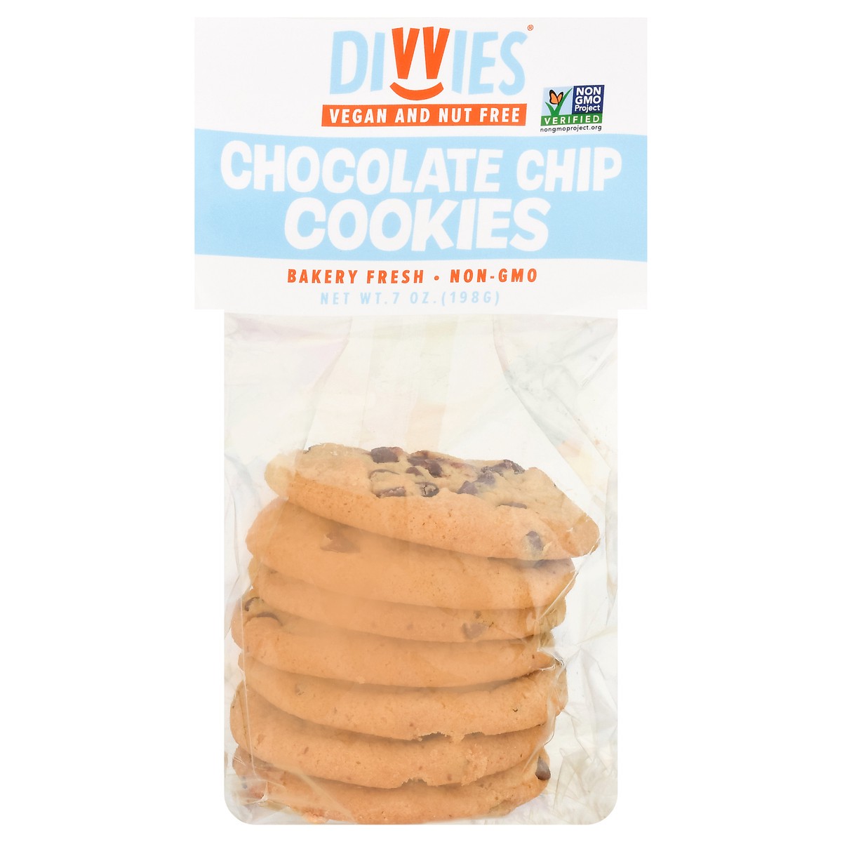 slide 1 of 12, Divvies Chocolate Chip Cookies, 7 oz