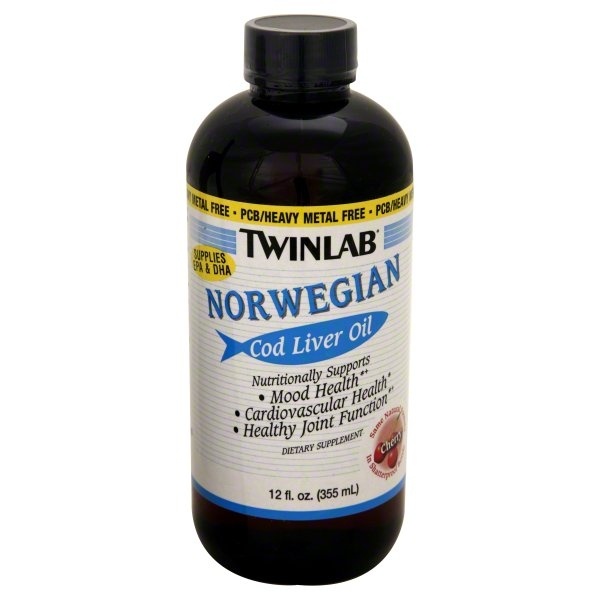 slide 1 of 1, Twinlab Norwegian Cod Liver Oil, Cherry, 12 oz