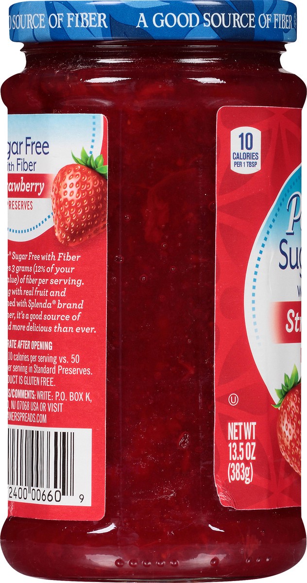 slide 5 of 7, Polaner Sugar Free with Fiber Strawberry Preserves 13.5 oz, 13.5 oz