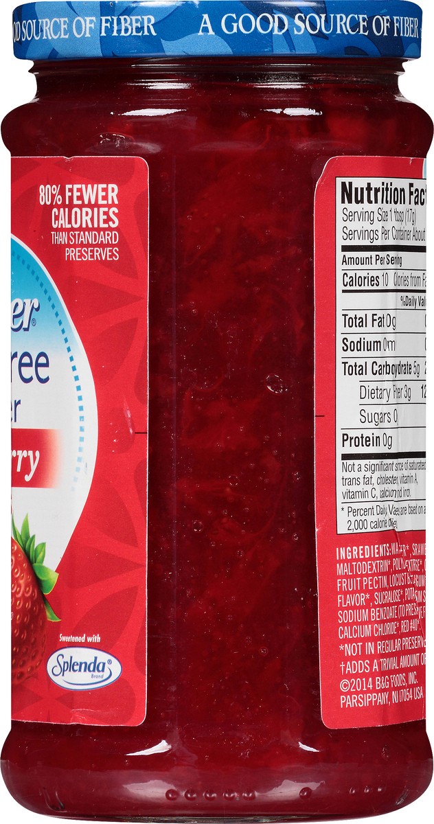 slide 6 of 7, Polaner Sugar Free with Fiber Strawberry Preserves 13.5 oz, 13.5 oz