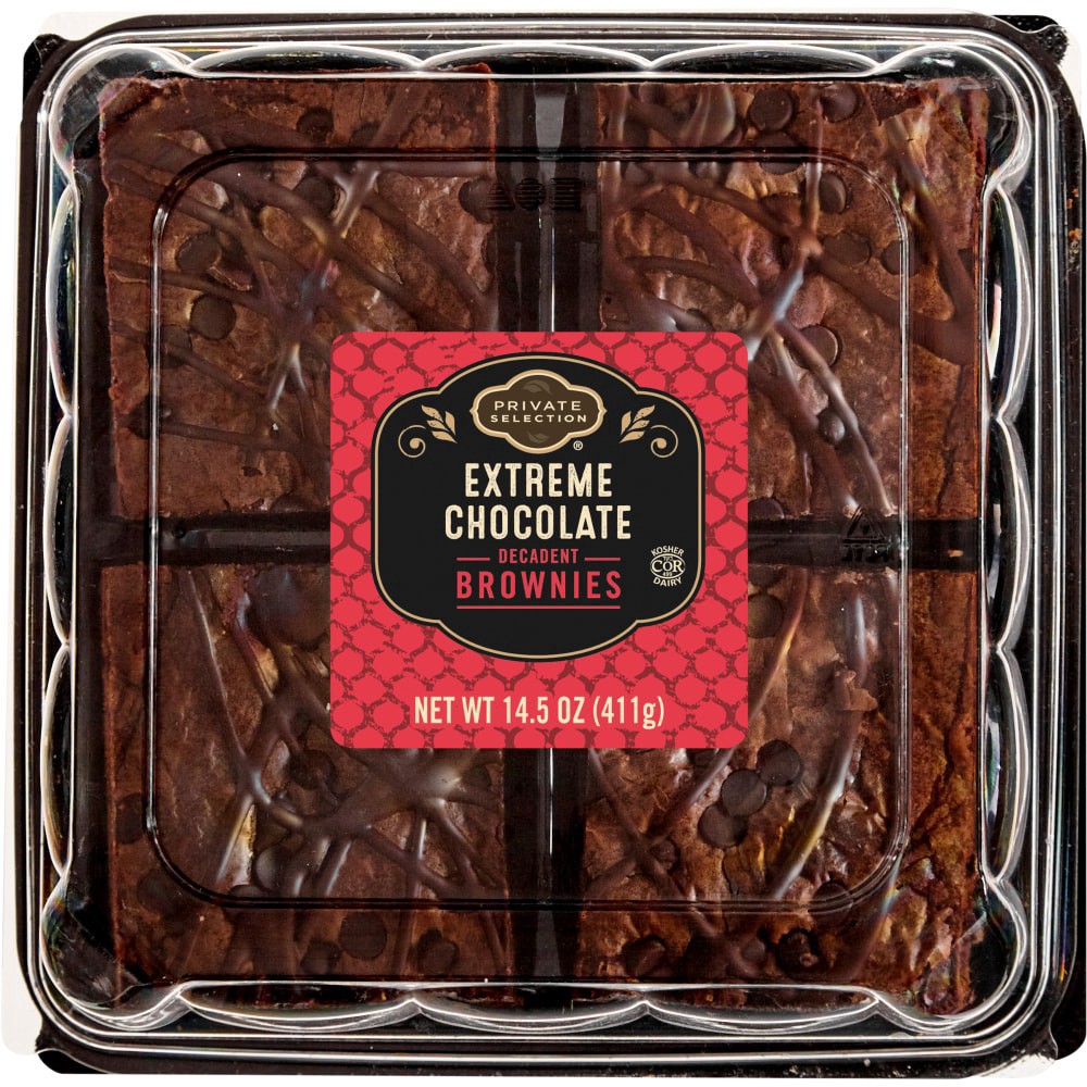 slide 2 of 2, Private Selection Extreme Chocolate Decadent Brownies, 14.5 oz