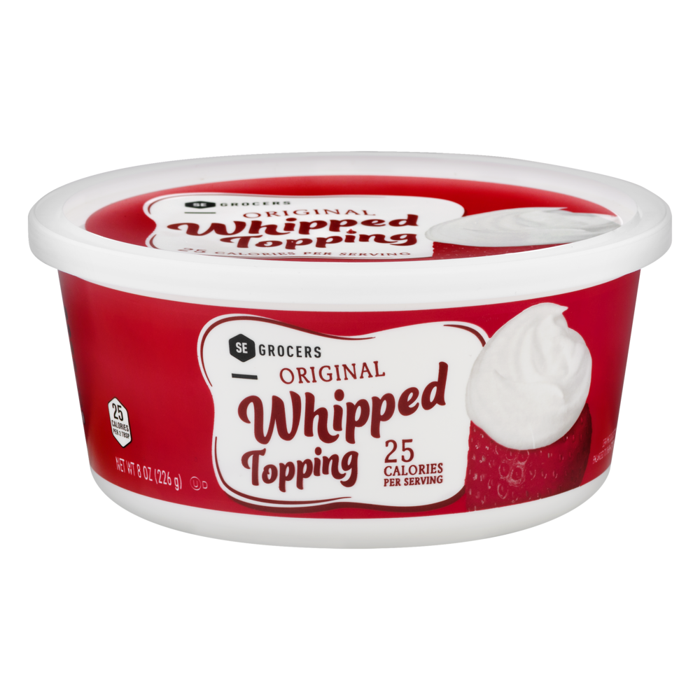 slide 1 of 1, SE Grocers Whipped Topping Tub, 8 oz