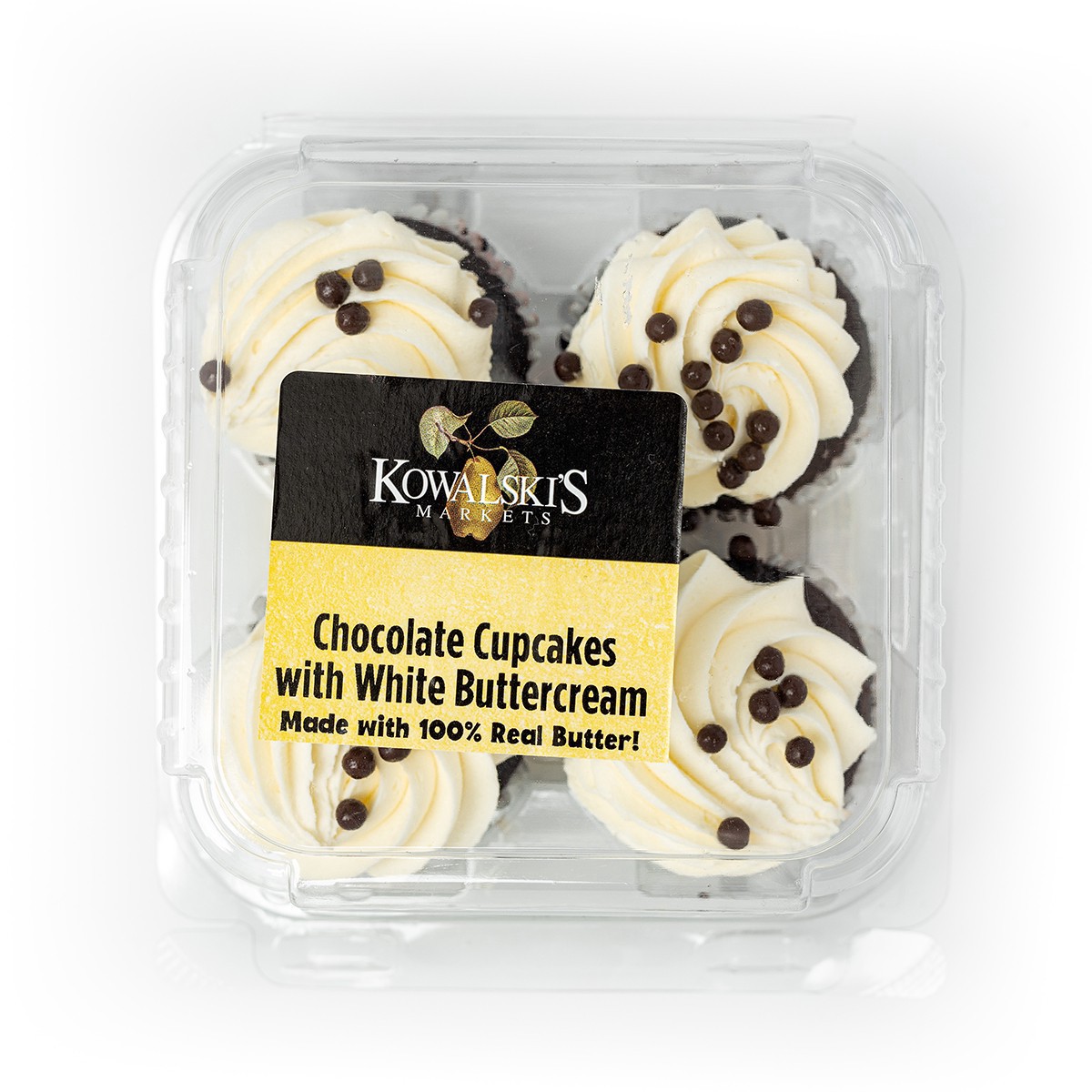 slide 1 of 1, Kwl White Iced Choc Cupcakes, 