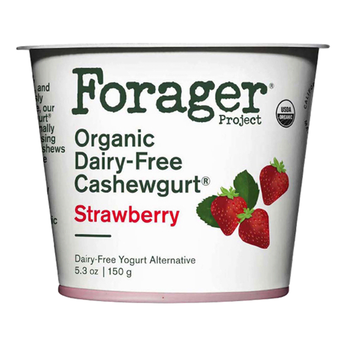 slide 1 of 10, Forager Project Cashewgurt Strawberry Dairy-Free, 5.3 oz