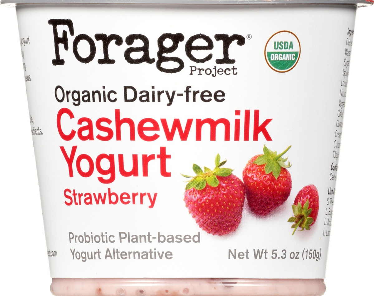 slide 9 of 10, Forager Project Cashewgurt Strawberry Dairy-Free, 5.3 oz