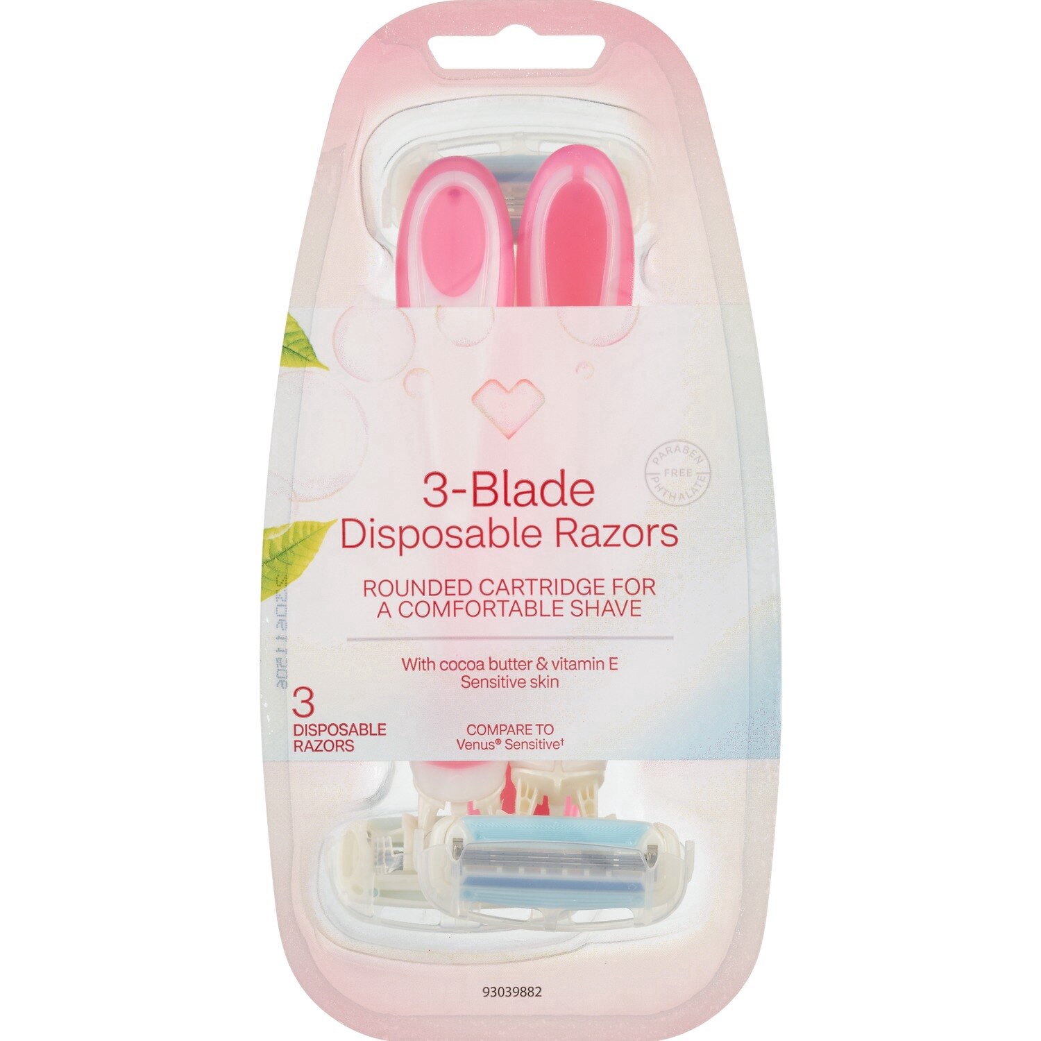 slide 1 of 1, CVS Beauty Women's 3 Blade Disposable Razors, 3 Ct, 1 ct