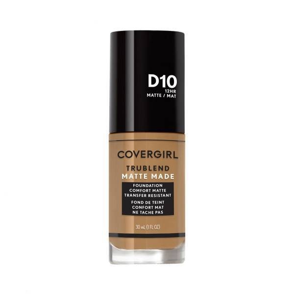 slide 1 of 5, COVERGIRL truBLEND Matte Made Foundation - D10 Golden Caramel - 1.01 fl oz, 1.01 fl oz