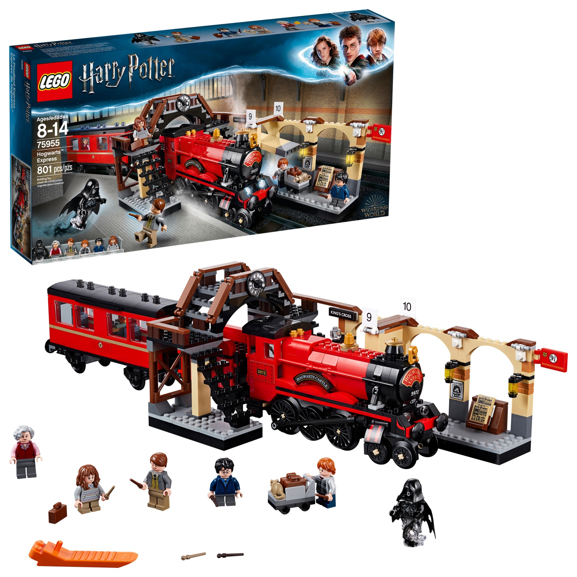 slide 1 of 10, LEGO Harry Potter Hogwarts Express Train Set with Harry Potter Minifigures and Toy Bridge 75955, 1 ct