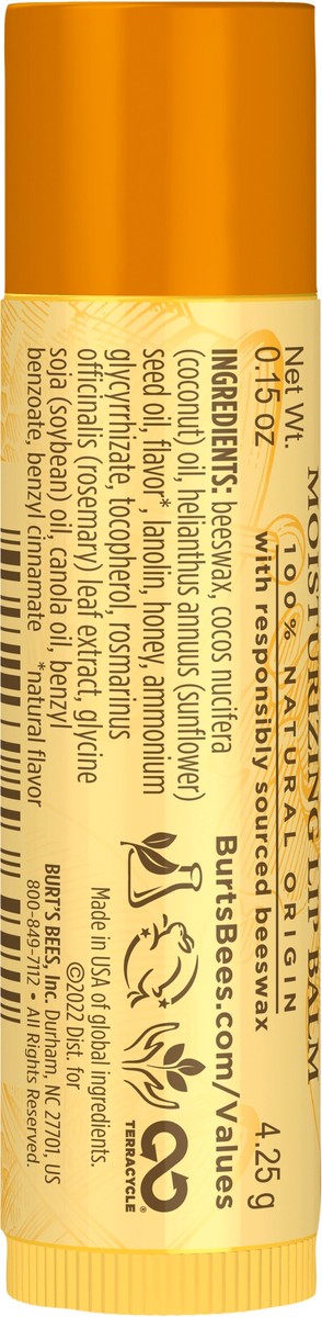 slide 3 of 7, Burt's Bees 100% Natural Moisturizing Lip Balm, Honey with Beeswax, 1 Tube, 0.15 oz