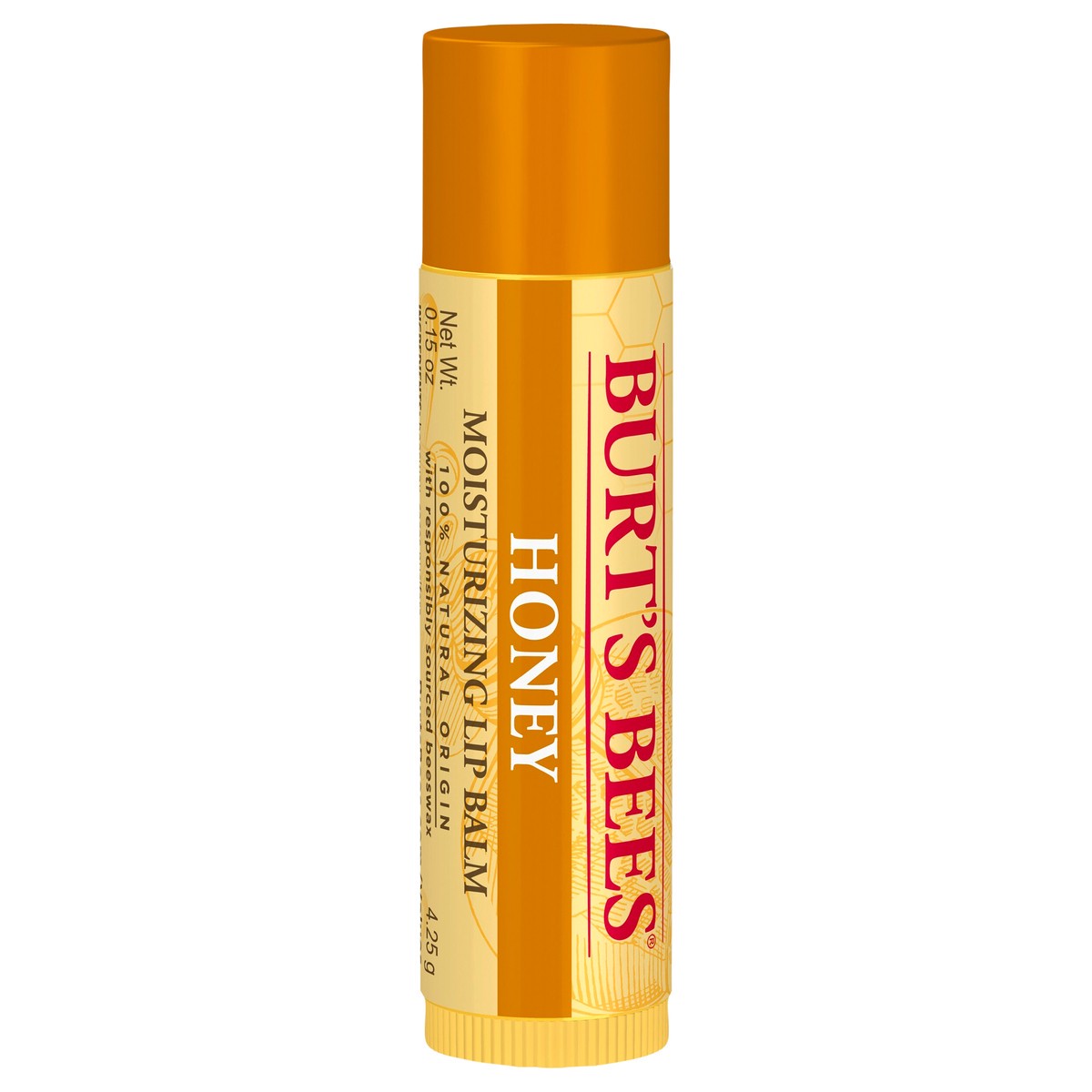 slide 1 of 7, Burt's Bees 100% Natural Moisturizing Lip Balm, Honey with Beeswax, 1 Tube, 0.15 oz