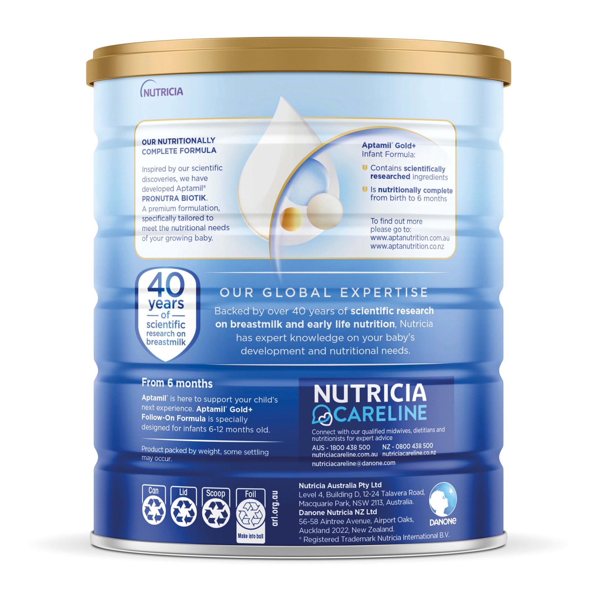 slide 3 of 3, Aptamil Gold+ ProNutra Biotik Stage 1 Infant Formula– 31.7 oz., 31.7 oz