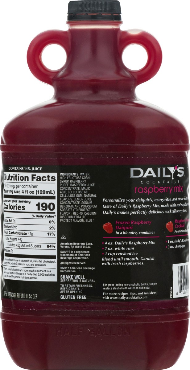 slide 2 of 13, Daily's Cocktails Raspberry Mix 64 oz, 64 fl oz