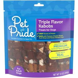 Pet Pride Triple Flavor Kabobs Dog Treats