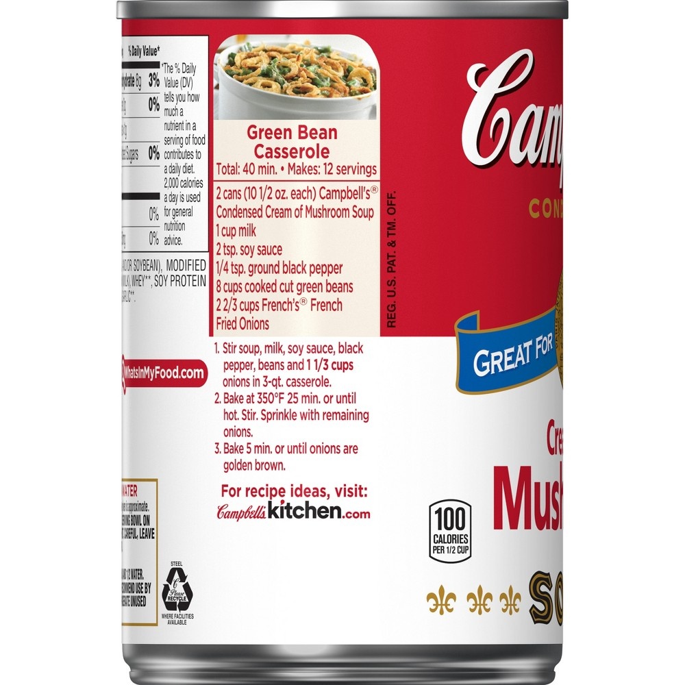 slide 11 of 11, Campbell's Condensed Cream of Mushroom Soup, 10.5 oz Can, 10.5 oz