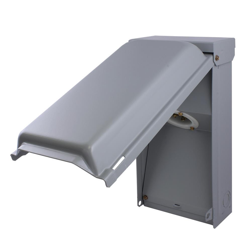 slide 4 of 6, GE 30-Amp Generator Power Inlet Box, 1 ct