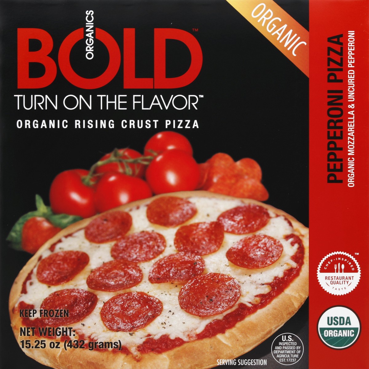 slide 2 of 4, Bold Organics Pizza 15.25 oz, 15.25 oz