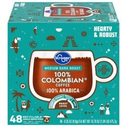 Kroger 100% Colombian Medium Dark Roast Coffee Pods