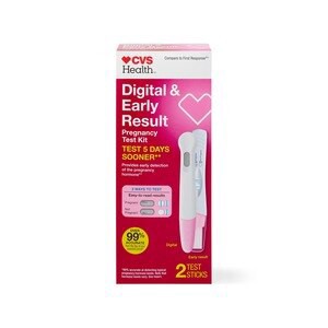 slide 1 of 1, CVS Health Digital + Early Result Pregnancy Test Kit, 2 Ct, 1 ct