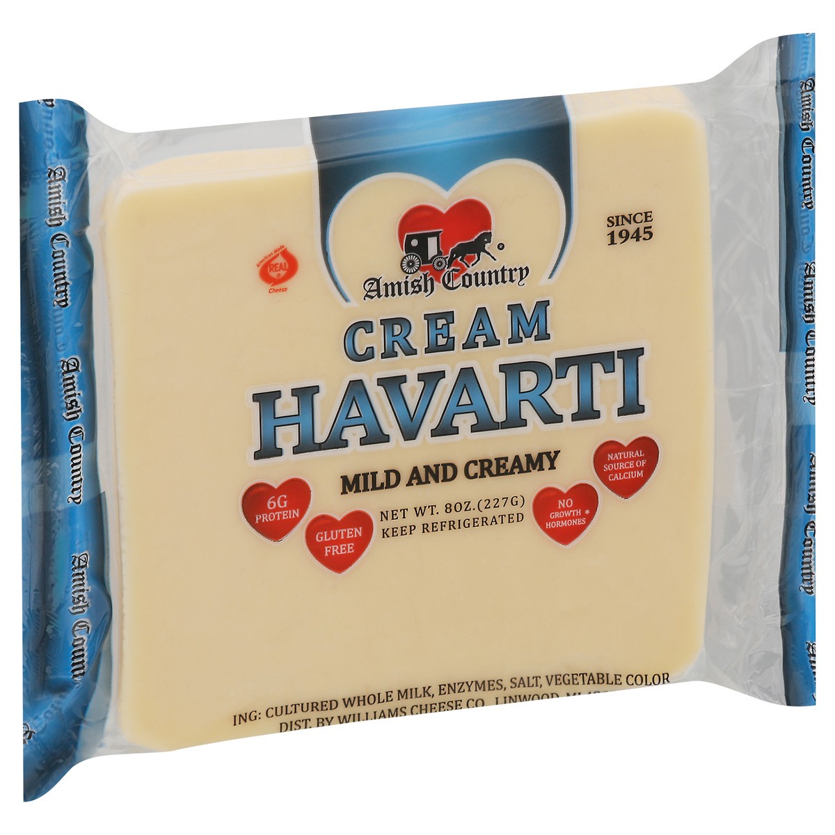 slide 3 of 14, Amish Country Mild and Creamy Cream Havarti Cheese 8 oz, 8 oz