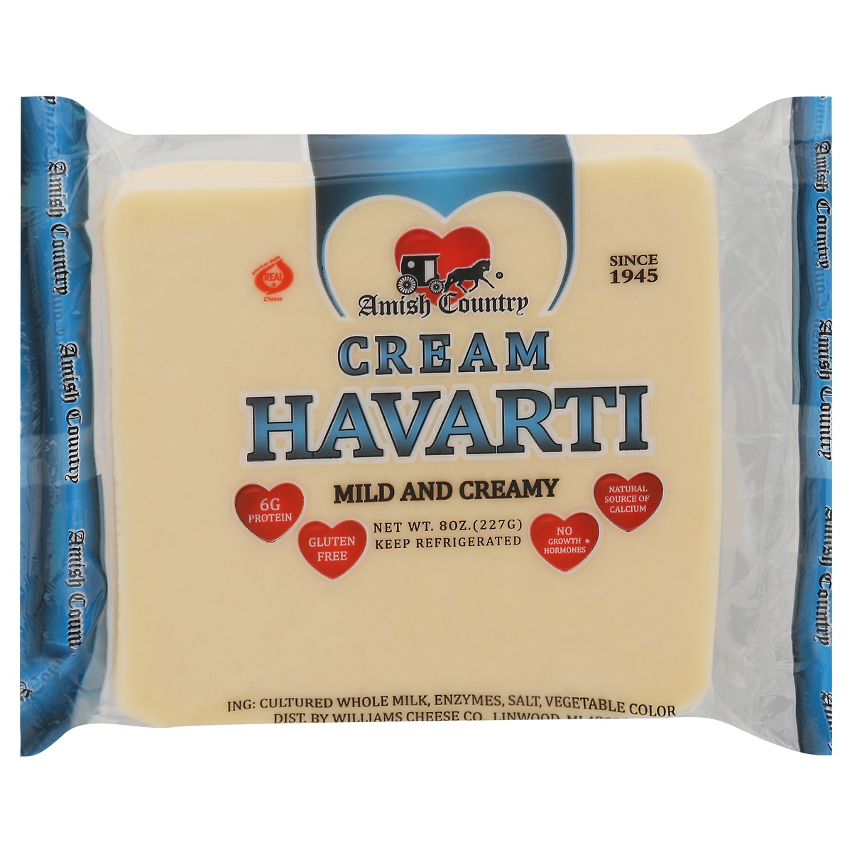 slide 1 of 1, Amish Country Creamy Havarti Cheese, 8 oz