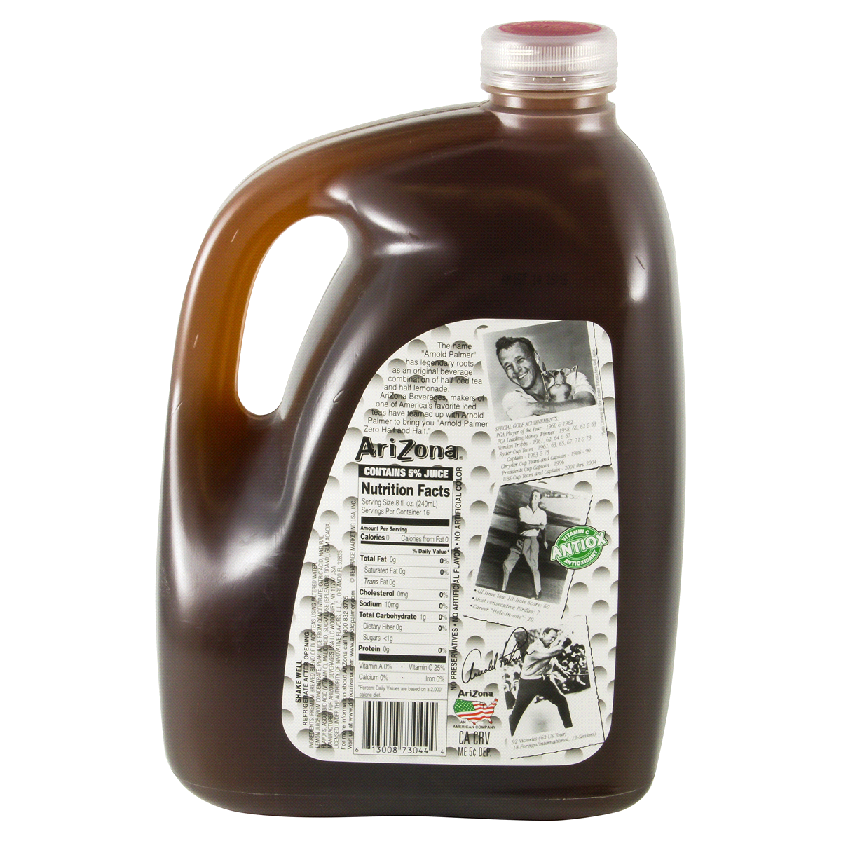 slide 3 of 4, AriZona Arnold Palmer Zero Half Iced Tea & Half Lemonade - 128 oz, 128 oz