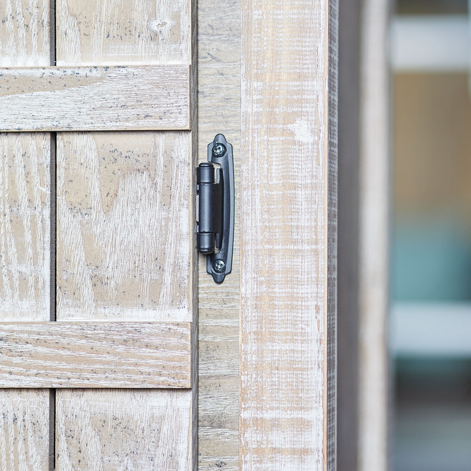 slide 3 of 6, RELIABILT 200-Degree Adjustable Overlay Overlay Surface Self-Closing Matte black Cabinet Hinge, 1 Pair(s) 2 -Pieces, 1 ct