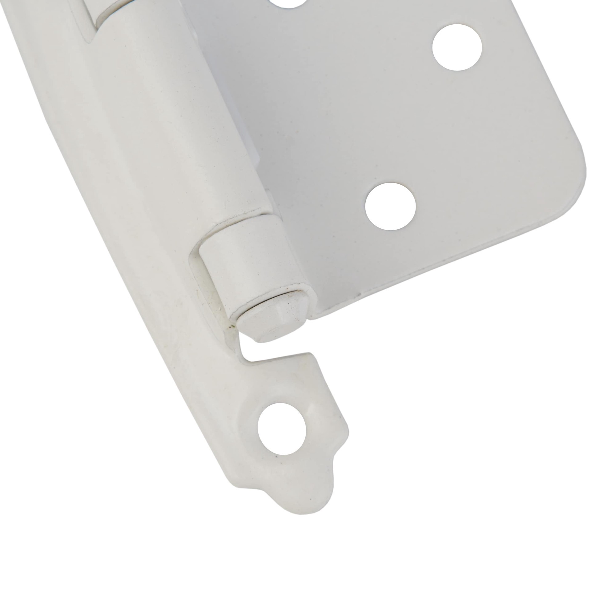 slide 2 of 6, RELIABILT 200-Degree Adjustable Overlay Overlay Surface Self-Closing White Cabinet Hinge, 1 Pair(s) 2 -Pieces, 1 ct