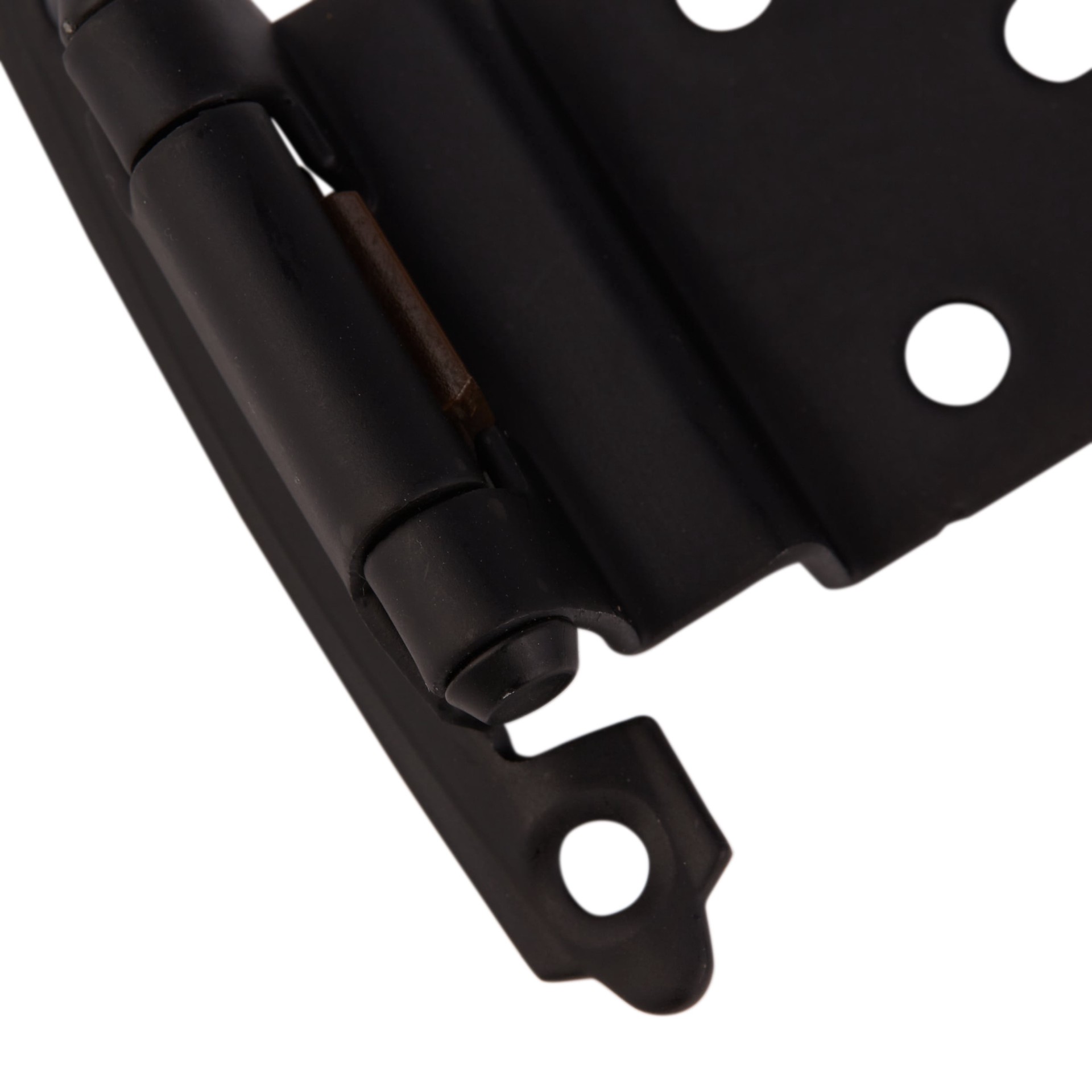 slide 2 of 6, RELIABILT 200-Degree 3/8-in Inset Inset Surface Self-Closing Matte black Cabinet Hinge, 1 Pair(s) 2 -Pieces, 1 ct