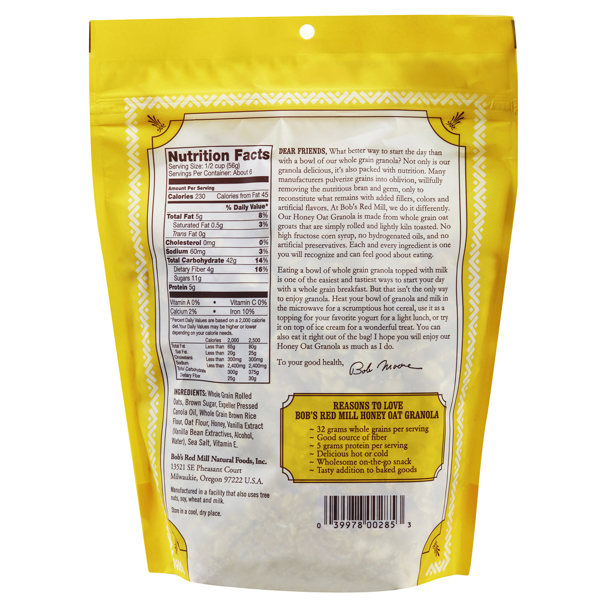 slide 2 of 2, Bob's Red Mill Honey Oat Granola 12 oz, 12 oz