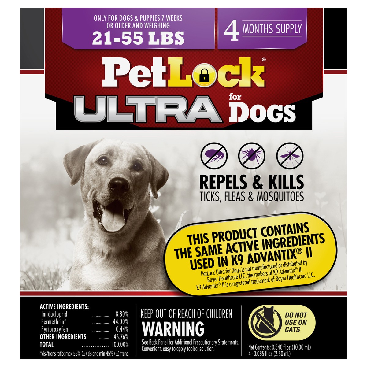 slide 7 of 7, PetLock Pet Lock Ultra F&T Topical Dog Large 4CT, 4 ct