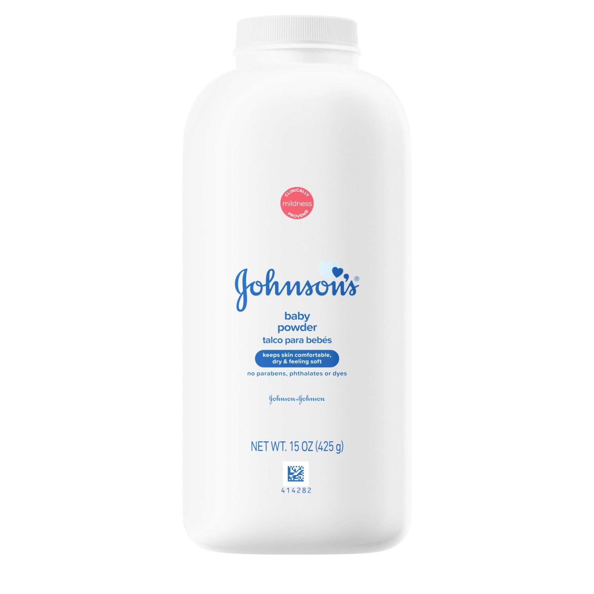 slide 1 of 4, Johnson's Baby Powder for Delicate Skin, Hypoallergenic and Free of Parabens, Phthalates, and Dyes for Baby Skin Care, 15 oz