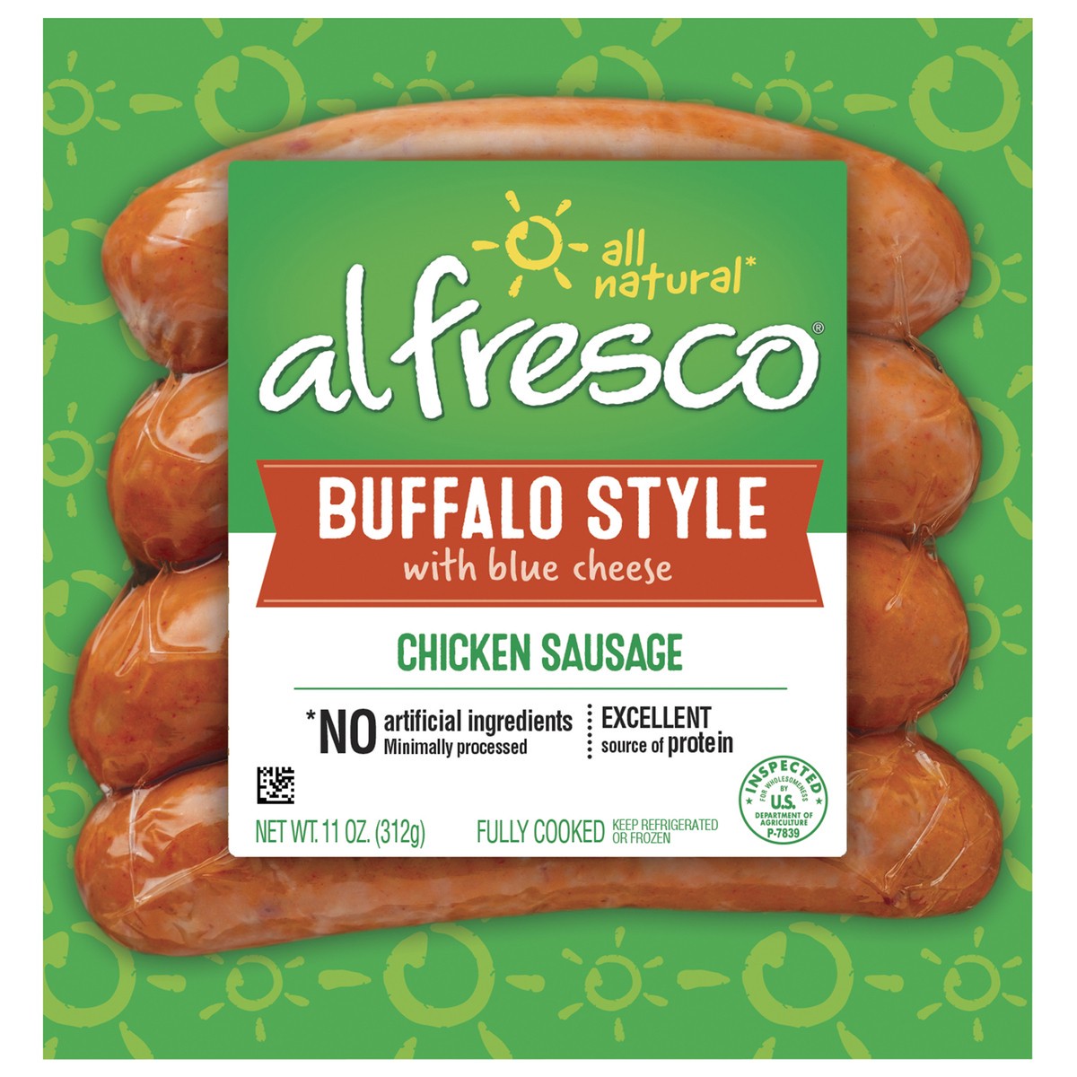 slide 1 of 12, Al Fresco Buffalo Style Chicken Sausage 11 oz, 11 oz