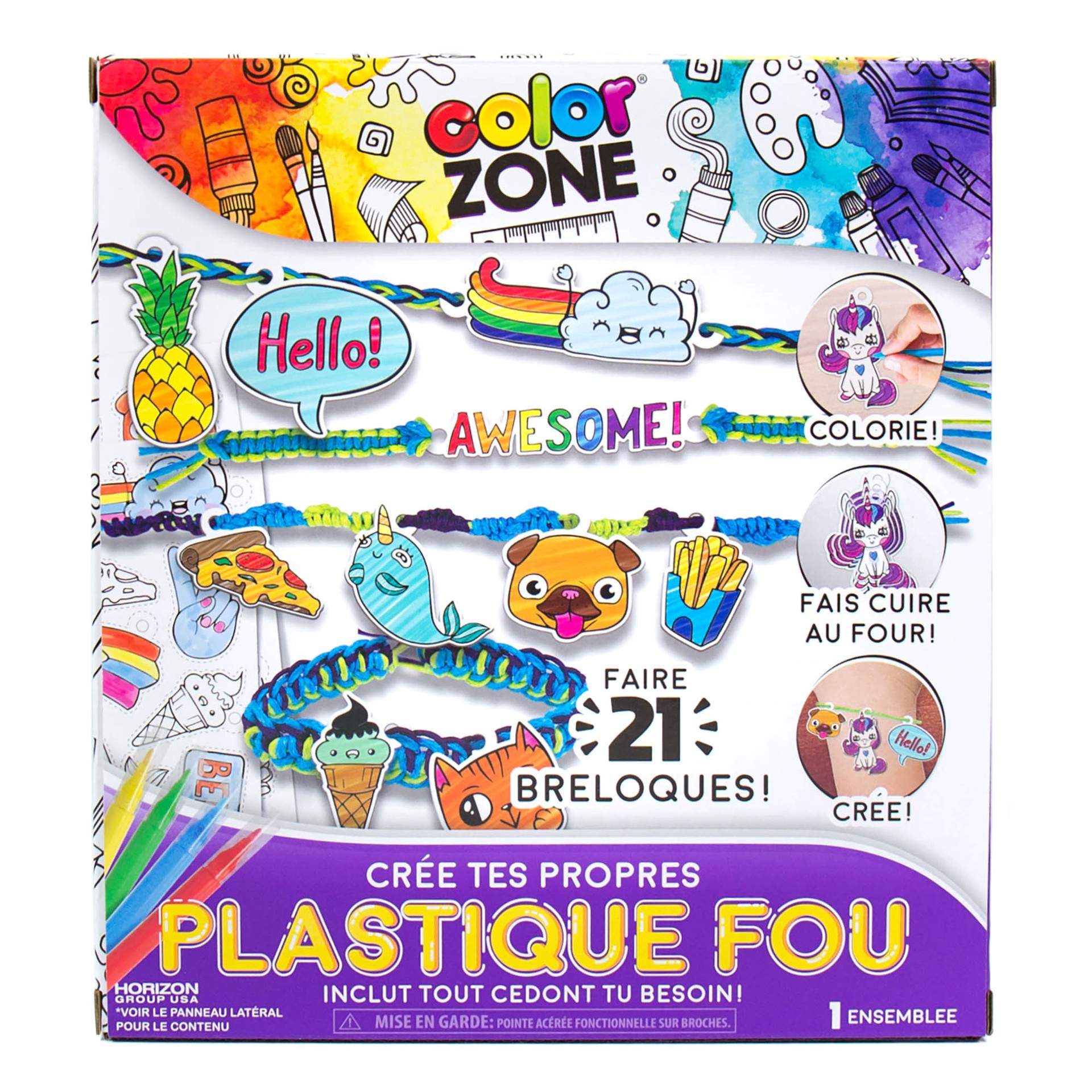 slide 2 of 6, Color Zone Create Your Own Shrink Art Jewelry, 3 skeins of colored cording