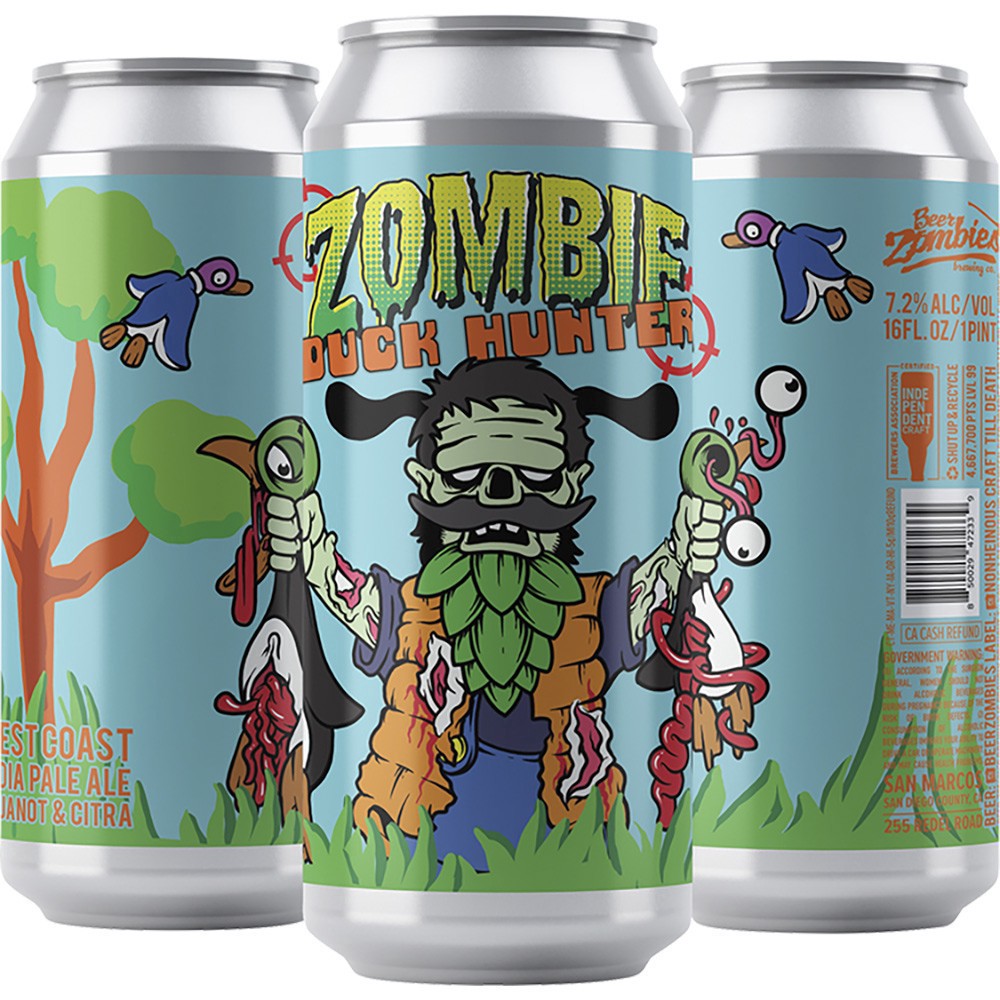 slide 1 of 1, Beer Zombies Zombie Duck Hunter, 4 ct; 16 oz
