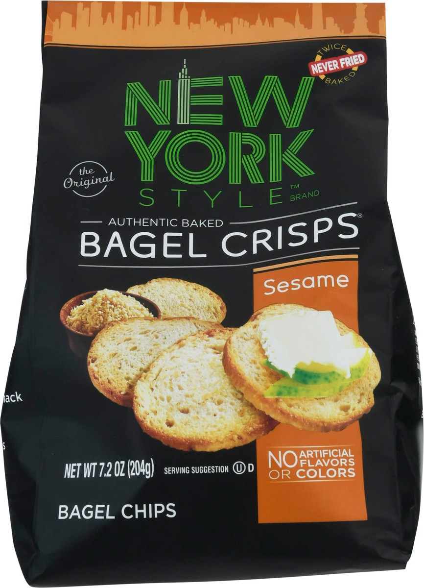 slide 3 of 14, New York Style Authentic Baked Sesame Bagel Crisps 7.2 oz, 6 oz