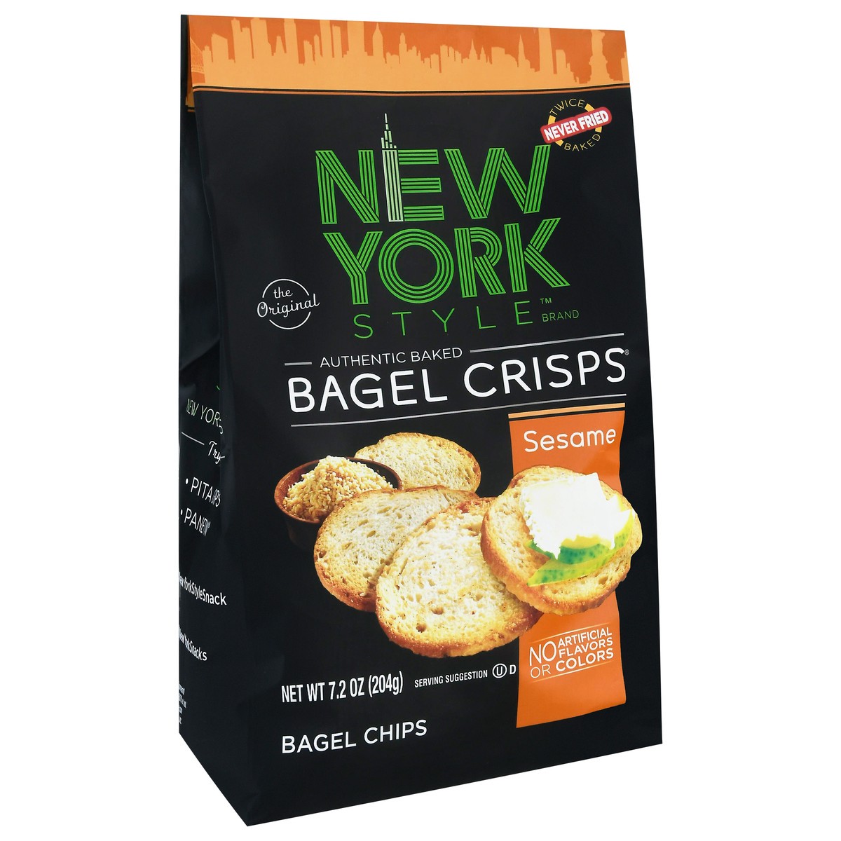 slide 12 of 14, New York Style Authentic Baked Sesame Bagel Crisps 7.2 oz, 6 oz