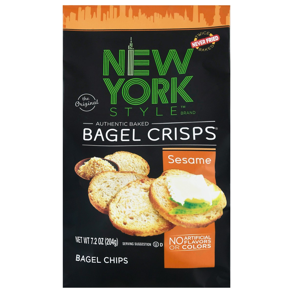 slide 11 of 14, New York Style Authentic Baked Sesame Bagel Crisps 7.2 oz, 6 oz