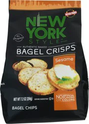 New York Style Authentic Baked Sesame Bagel Crisps 7.2 oz