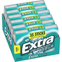 EXTRA Polar Ice Sugar Free Chewing Gum Bulk, 15 ct (6 Pack)