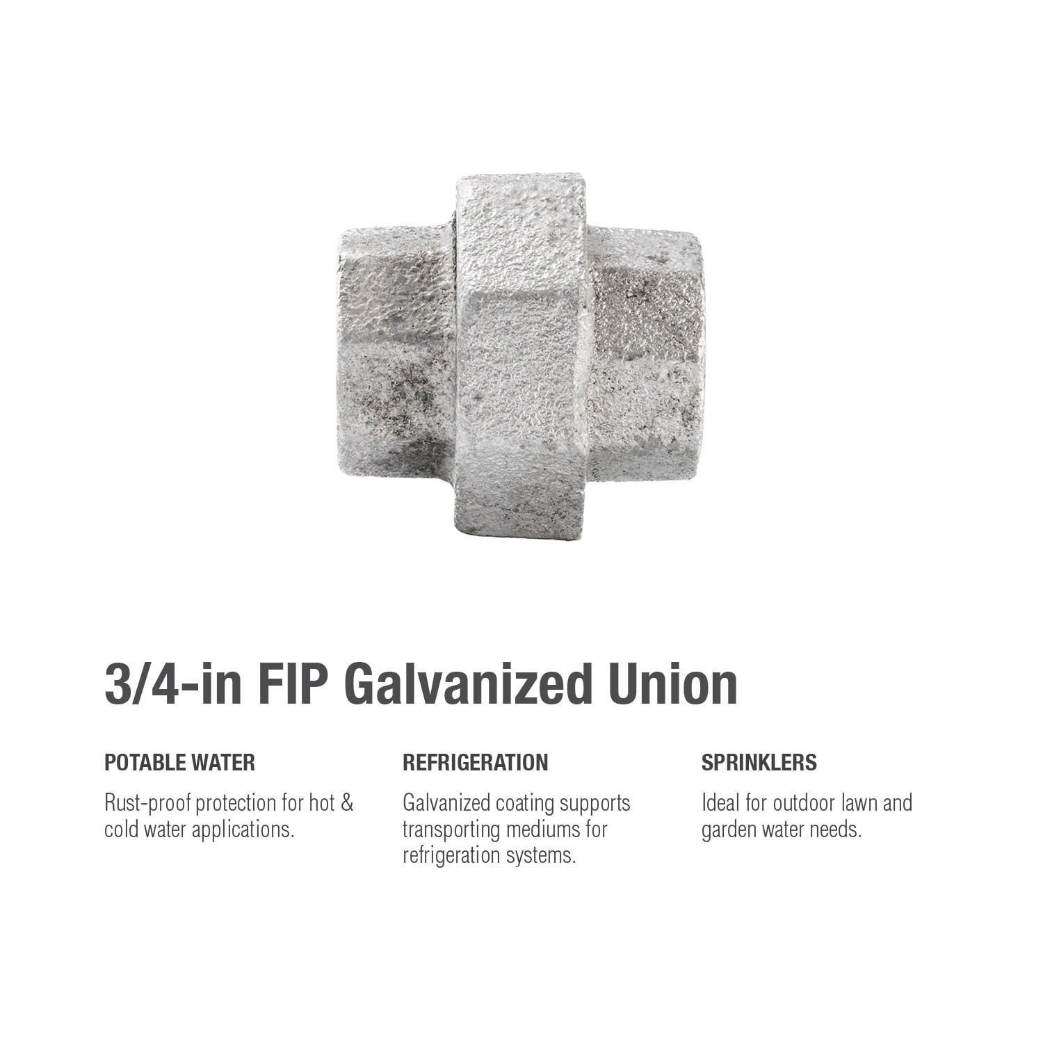 slide 5 of 6, RELIABILT 3/4-in Galvanized Union, 1 ct