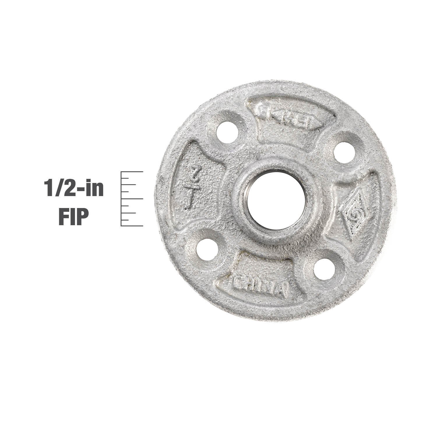 slide 5 of 6, RELIABILT 1/2-in Galvanized Floor Flange, 1 ct